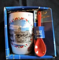 Budapest coffee cup and spoon. In original packaging