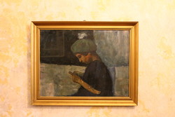 Endre Béla (1870-1928): Zöld sapkás kislány