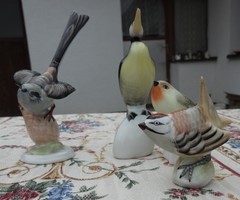 Bird figure porcelain set from Aquincum and Hólloháza