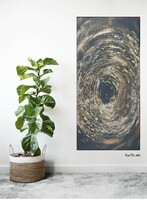 Kartü art - black hole 40x80 cm painting