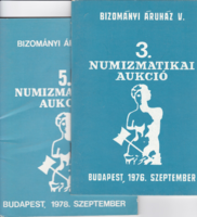 BÁV 3. 1976. évi és 5. 1978. évi numizmatikai aukcióinak katalógusa