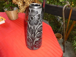 Beautiful black ceramic vase