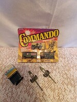 Matchbox Commando játék 3 járművel + 1 katonai lemezautó + 2 löveg egyótt