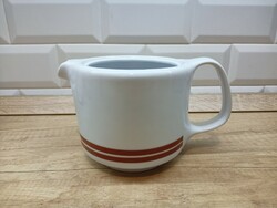 Alföldi porcelán barna csíkos kiöntő, kanna