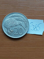 New Zealand new zealand 20 cents 1977 (l) kiwi bird, elizabeth ii, copper-nickel s385