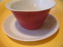 Cup of pink and white rosenthal sauce
