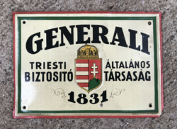 Generali Trieste insurance company - plate board (sign plate, insurance, advertising)