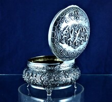 Wonderful antique silver bonbonier, German, ca. 1890!!!