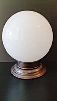 Különleges Art deco, Bauhaus fehér , hatalmas, tejüveg gömb, régi, 80 - 100 éves mennyezeti lámpa