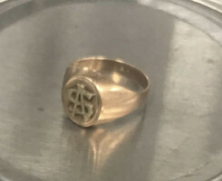 Sárga arany 14k, pecsétgyűrű. Tömör arany. 5,1 gramm