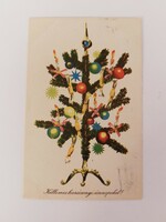 Old Christmas postcard 1965 picture postcard Christmas tree