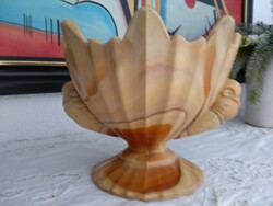 Fantastic sts Zagreb birdcatch agate slag glass centerpiece from the 1920s