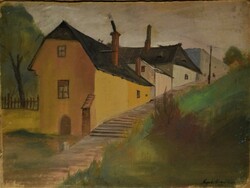 Szeged miller's gauze oil painting signed