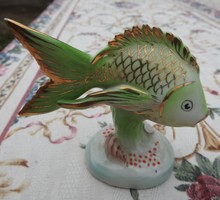 Holllóházi aranyhal - halacska porcelán figura
