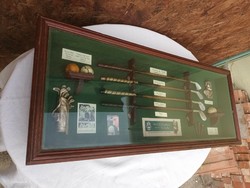Built in a golf relic cherry wood display case