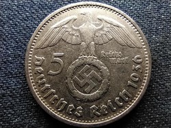 Németország Horogkeresztes .900 ezüst 5 birodalmi márka 1936 D (id69834)