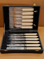 SALE! Billam Ltd. Sheffield England Firth-Brearley stainless vintage kés és villa készlet evőeszköz