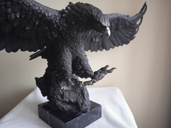 Bronze eagle statue