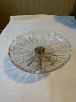 A glass serving bowl with a noble and valiant coat of arms with a silver base is rare!!!!!!!!