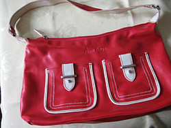 Small retro cute red imitation leather bag