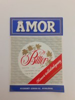 Retro üvegcímke 1983 ÁMOR Bitter keserű italkülönlegesség régi bor címke 2 db