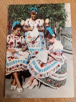 Postatiszta Húsvéti képeslap /kalocsai népviselet 1973