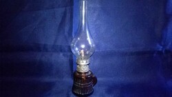 Kerosene lamp with brown tank and handle