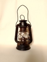 Antique old lampart 597 kerosene storm lamp feuerhand superbaby 175 special marked Jena glass