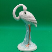 Ritka gyűjtői Budapesti Porcelángyár ( Budapesti Zsolnay) Flamingó figura