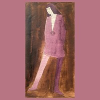 Akvarell divat/ruha terv a 70-es évekből - Deákfalvi Sarolta