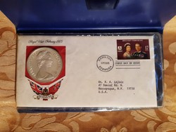 1975 $ 25 48.7G Silver Coin Elizabeth II. Visit of Queen Elizabeth of Bermuda to Bermuda