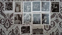 12 Black and white mini photos from the old masters of the Dresden Gallery, 1970