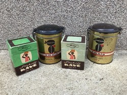 Régi pörkölt kávé dobozok, egyben