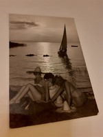 Retro képeslap Balaton régi fotó levelezőlap