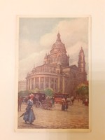 Old postcard Götczinger lithograph Budapest basilica postcard