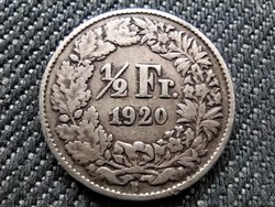 Svájc .835 ezüst 1/2 Frank 1920 B (id36022)