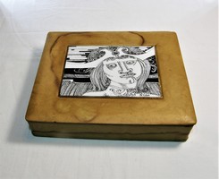 Saxon endre limited 500-piece porcelain picture on a leather box