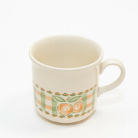 Ceramic old German mug Rosenberger biltons with peach, cherry pattern 2 pcs