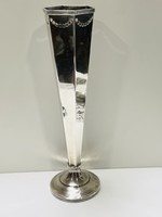 Szecessziós ezüstözött Sheffield váza
