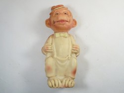 Retro gumi sípolós játék figura trafikáru - majom majmos - 1970-es évekből