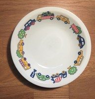 Alföldi porcelán autós gyerek mély tányér 19,5 cm