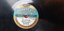SOUVENIR -  NOCTURNE   BROADCAST  TWELVE  78 RPM GRAMOFON LEMEZ