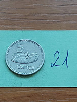 FIJI FIDZSI SZIGETEK 5 CENT 1987 (c) = Camberra (AUS) FIJI DOB Réz-nikkel  21