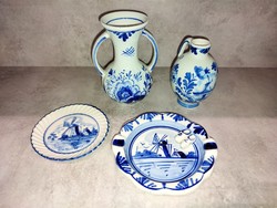 Delft kék-fehér holland porcelánok egybe 2000 Ft