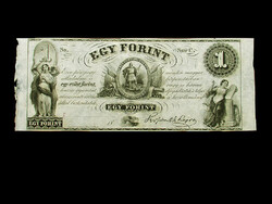 1 Forint - Kossuth Banknote - 1852 signed by Lajos Kossuth!
