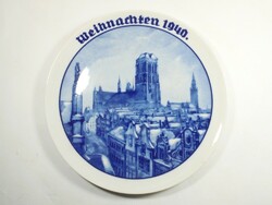 Old marked Christmas rosenthal kunstabteilung selb wall hanging wall porcelain bowl plate