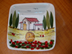 Hand painted Tuscan landscape on a porcelain bowl ceramiche arti-c