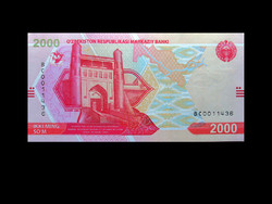 Unc - 2000 sum - Uzbekistan - 2021 (the new money!)