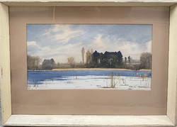 Lajos Dobroszláv / winter c. His painting