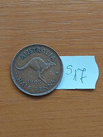Australia 1/2 half halfpenny 1945 bronze, george vi s17